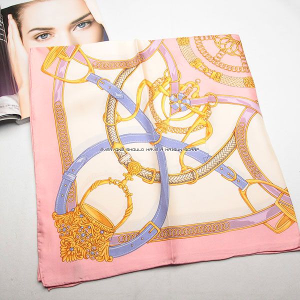 Fashion woemn square silk twill scarf