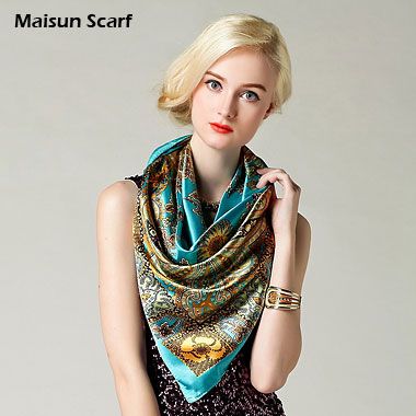 Fashion cheap square polyester scarf