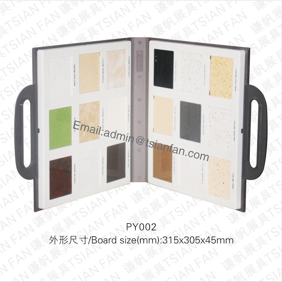 PY002 Plastic Stone Tile Sample Showing Case