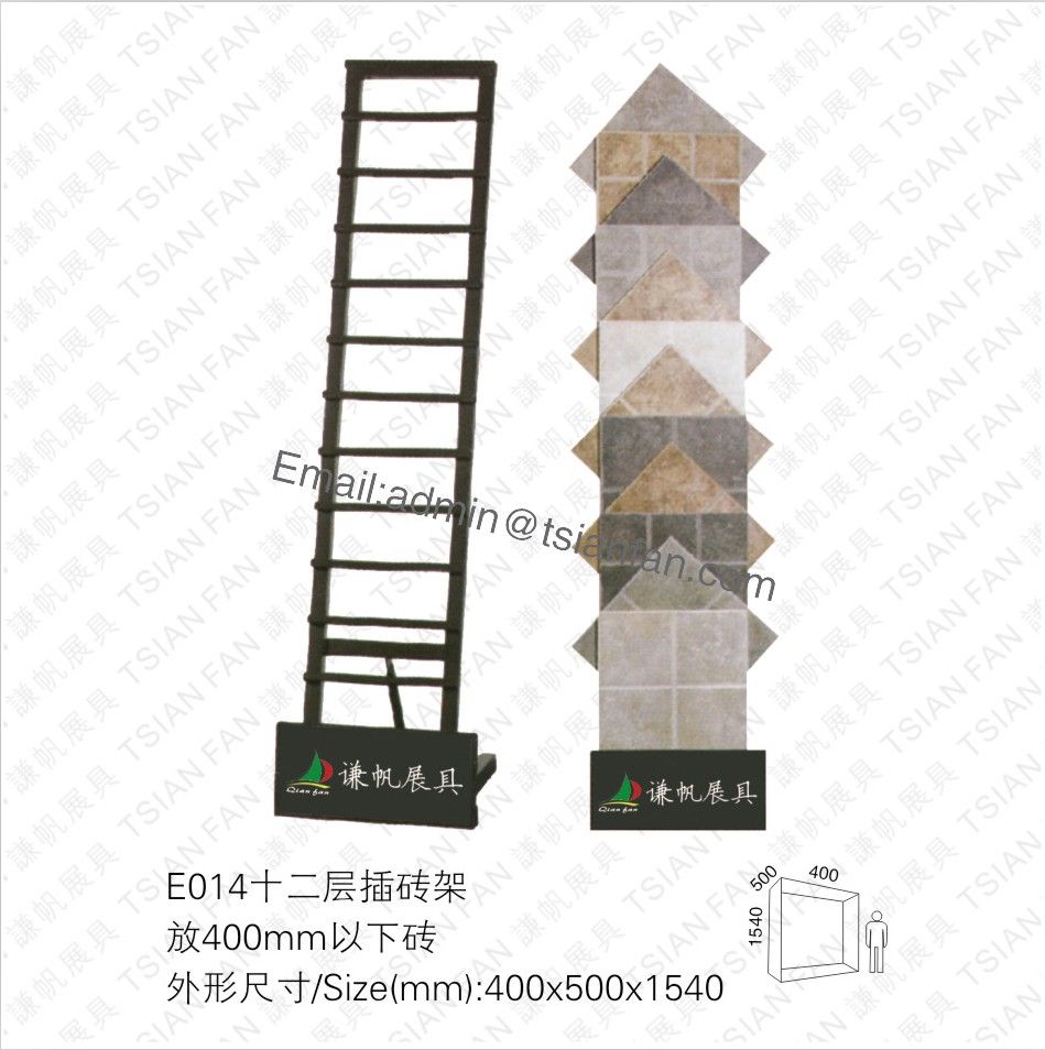 E014 12 Layers Waterfall Wall Tile Exhibition Rack  