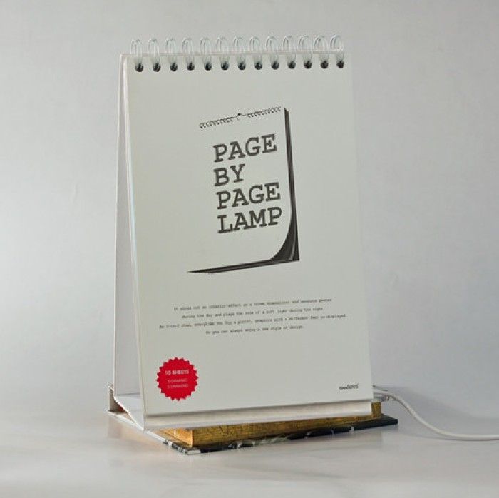 led page by page calender usb and battery inlay desk lamp