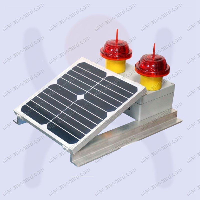 Solar Low-Intensity LED Obstruction Aviation Light, Type B Compliance with Icao and Faa