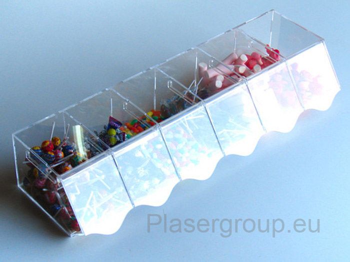 Acrylic Candy Containers with lid on top