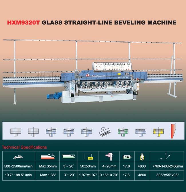 HXM9320T Glass Straight-Line Beveling Machine