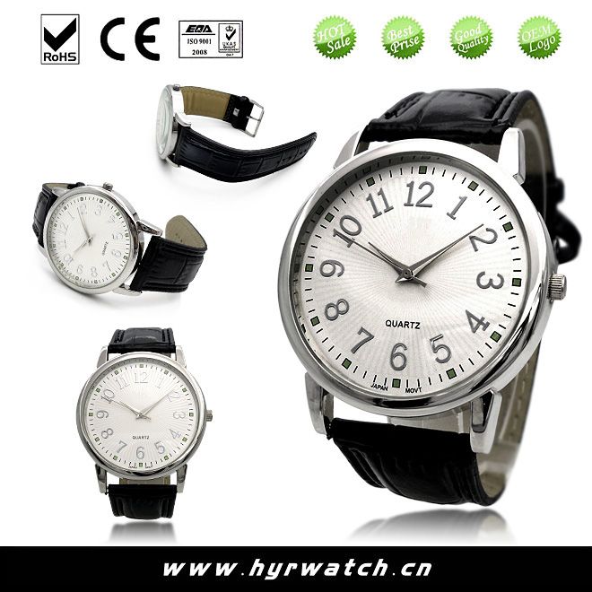 2014 watches men with genuine leather band