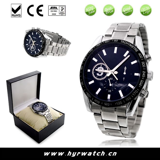2014 latest quartz stainless steel watch for men