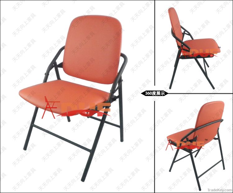 2013 new products plastic folding lecture chair with oversized tablet