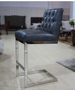 upholstery bar stool with stainless steel frame