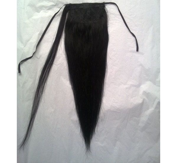 Pony tails human hair extensions 
