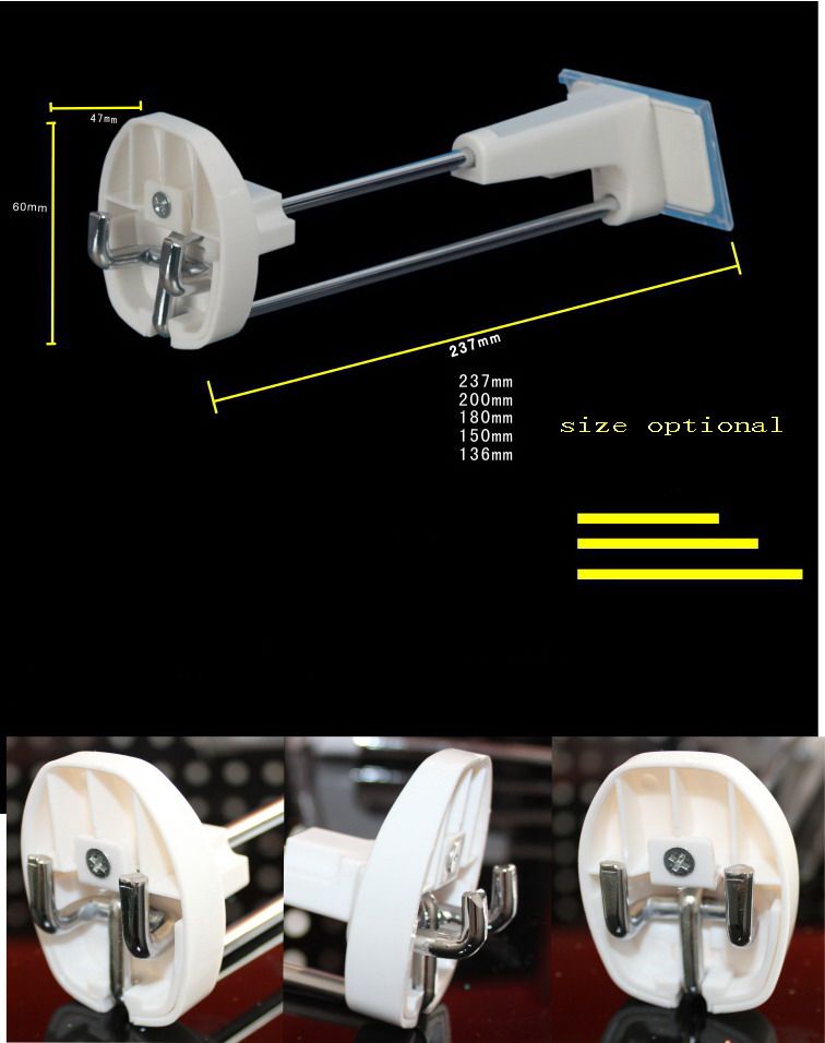 security display hook with price tag