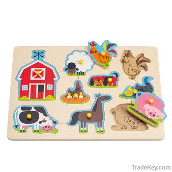 Wooden Animals Peg Puzzle