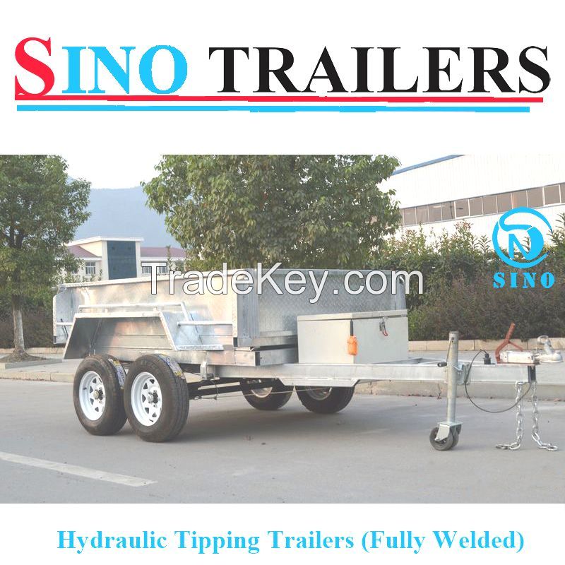 3t Hydraulic Tipping Tandem Box Trailer