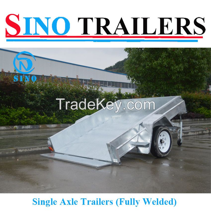 7x4 Galvanized Light Duty Gravity Tilt Box Trailer