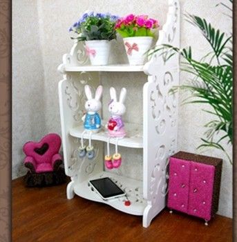 White wood storage racks shoe racks