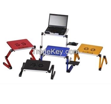 Adjustable height laptop desk