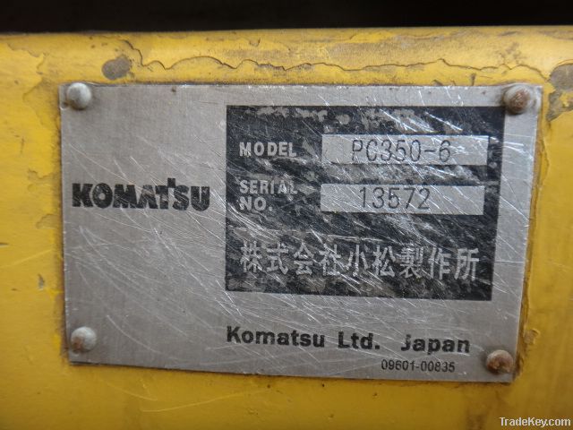 Used Komatsu Pc350-6 Excavator
