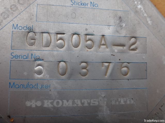 Used Komatsu Motor Grader Gd605R-1