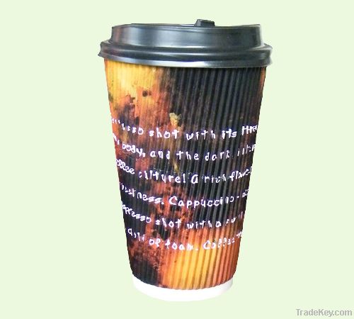 Ripple Wall Paper Cup with Lids
