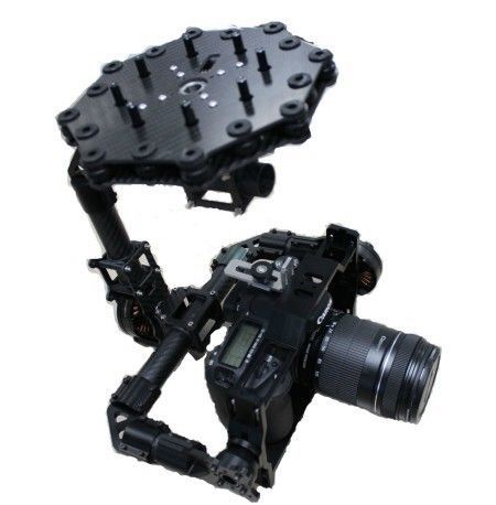 3-axis Carbon Fiber Brushless Gimbal Camera Mount w/Hollow Motor for 5D 7D DSLR Cameras FPV Aerial Photography