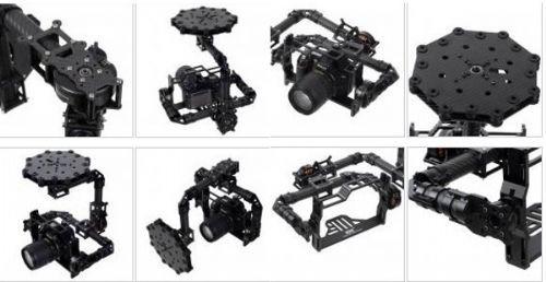 3-axis Carbon Fiber Brushless Gimbal Camera Mount w/Hollow Motor for 5D 7D DSLR Cameras FPV Aerial Photography