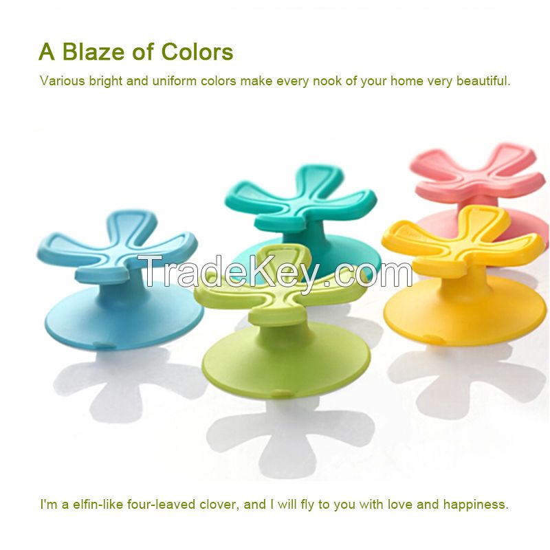 TPU Four-leaved Clover Suction Hooks