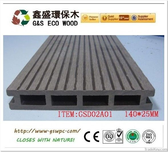 100% recycle  WPC decking floor with high quality