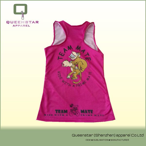 Sublimated running singlet with 100% polyester