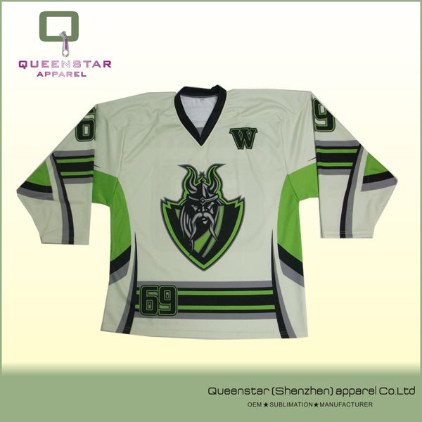 Sublimation 100% polyester hockey shirts ice hockey jersey