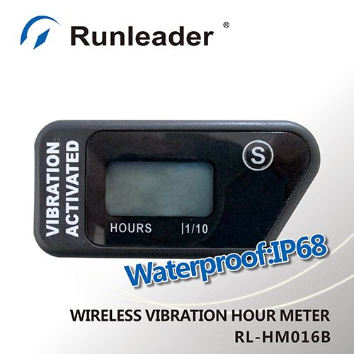 RL-HM016B Resettable LCD Wireless Vibration Hour Meter Used For Any Device