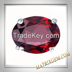 Semi-precious Gemstone Natural Mozambique Garnet Oval Facets & Cabochon