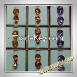 Semi-precious Gemstone Natural Amethyst (Africa, Brazil) Citrine Oval Facets &amp; Cabochon