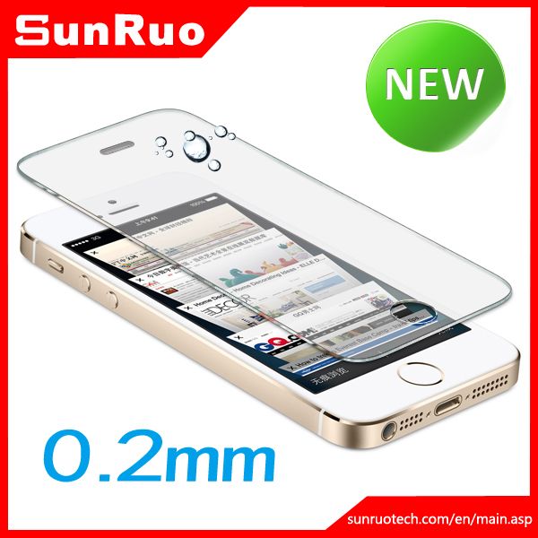 9H!0.2mm! real glass! screen protector tempered glass for Iphone 5/ 5c/5s