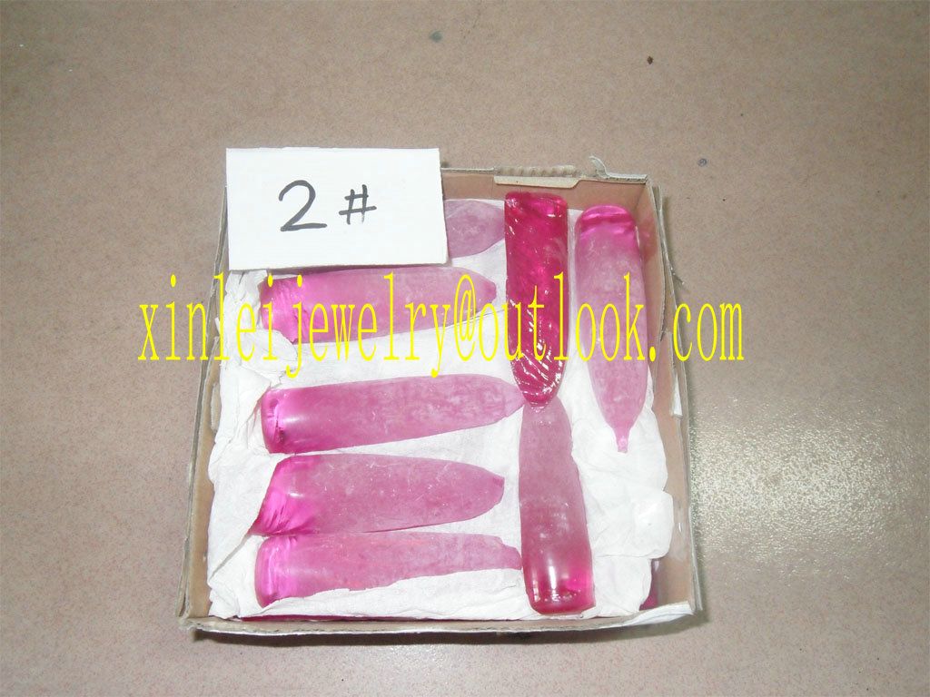 Offer AB grade corundum raw material color 2#, 2# red of Artificial ruby material