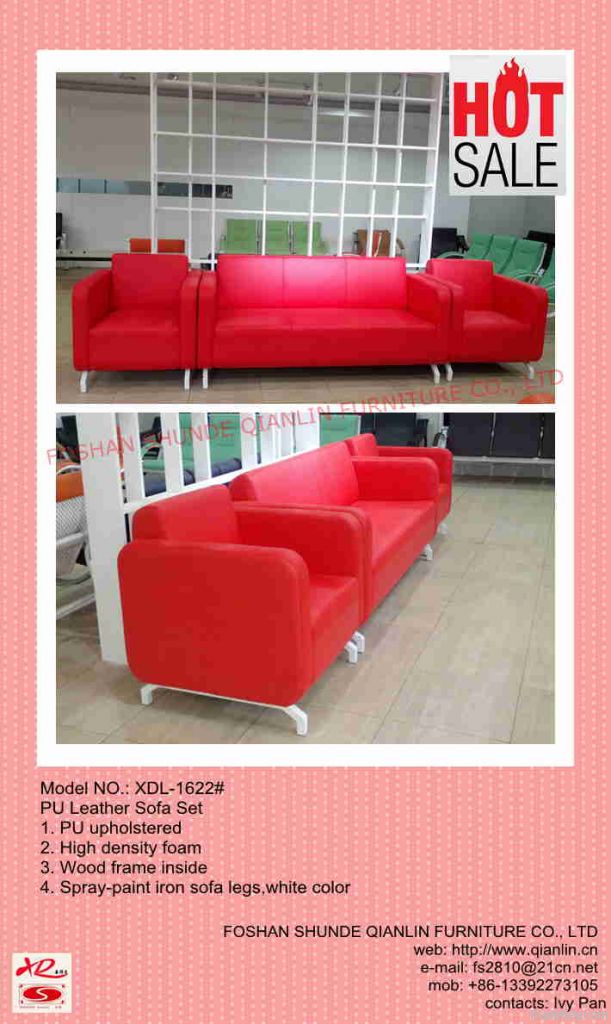 2014 New Design Modern PU Leather Sofa Set