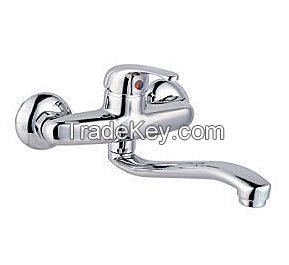 zinc faucet taps, Luxury spring kitchen faucet pull out sprayer dual spouts sink mixer tap chrome
