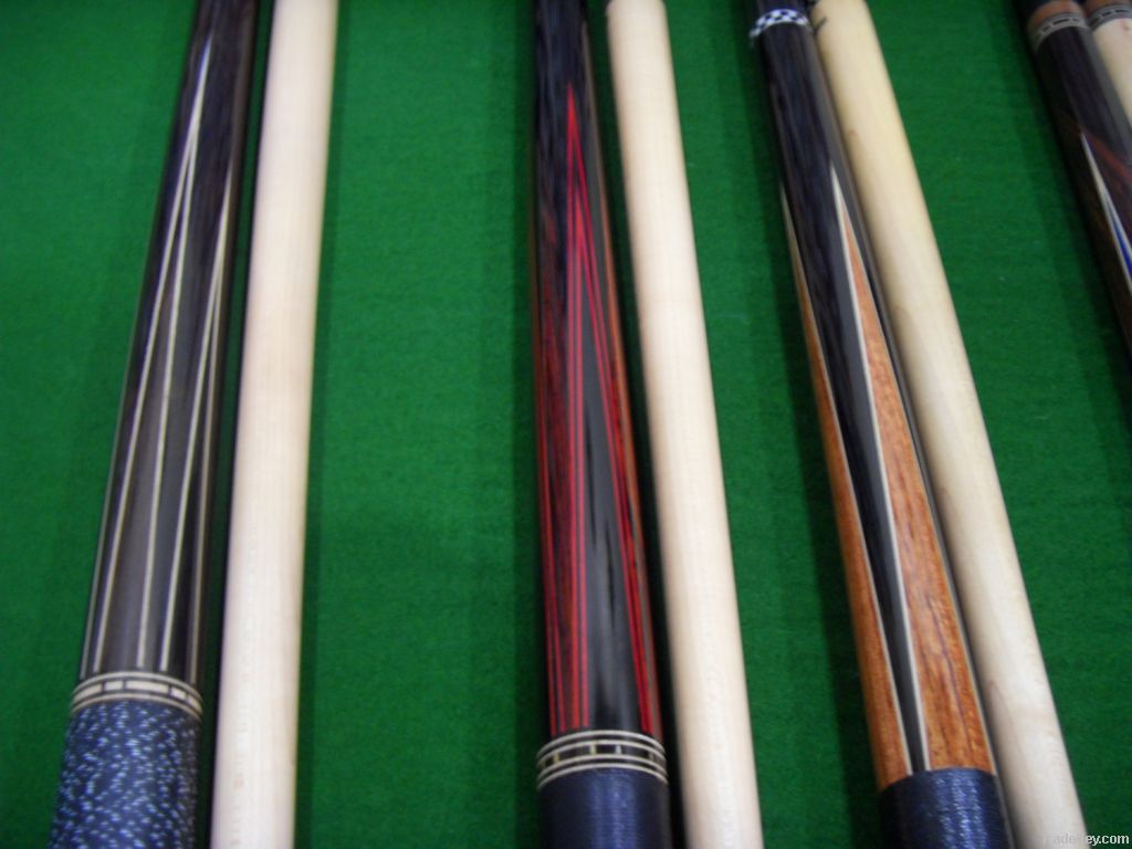 Inlaid pool cue