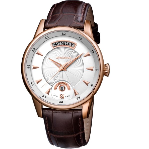 Man leather strap mechanical luxury wrist watches 