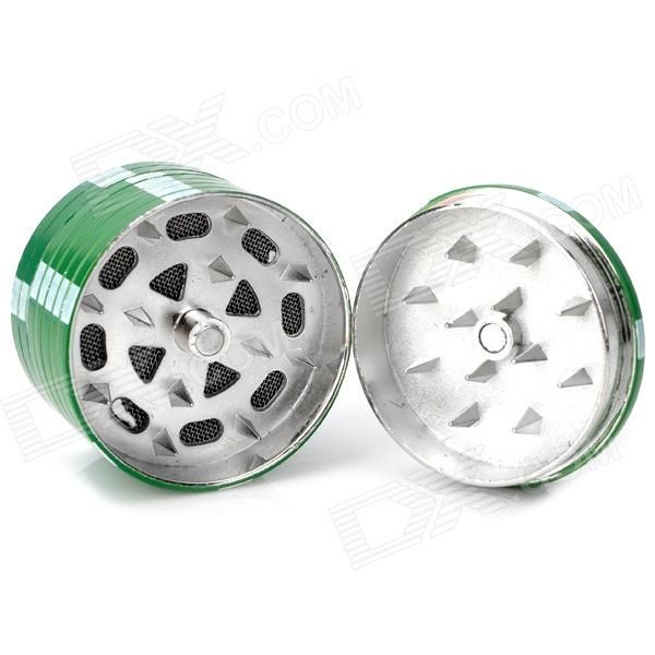 Zinc Alloy Revolver Poker Chip Style Herb Cigar Cigarette Grinder - Green