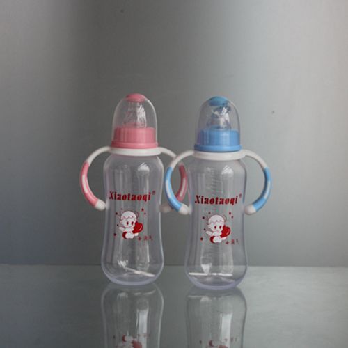 300ML PP big arc baby bottle with colorful handles