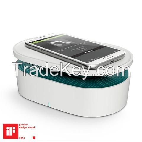 Close Contact Induction Stereo Speaker with Wireless Charging