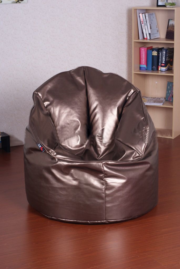 BAILI Wholesale Round Bottom Backrest PU Leather Bean Bags