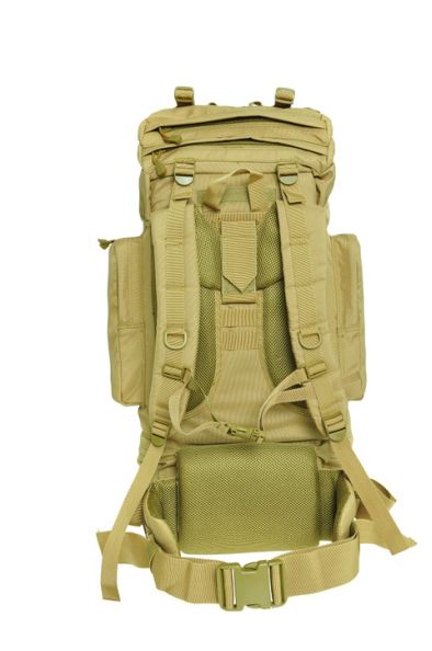 Seibertron Military Style 65L Internal Frame Hiking Camping Backpack tactical mountaineering bag molle pack khaki/black