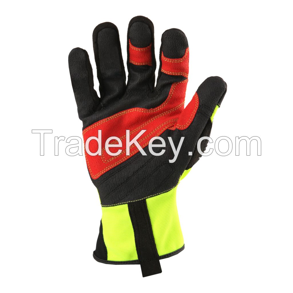 Ironclad Kong Krig Rigger High Visibility Safety Gloves Impact Gloves Working Gloves Protection Gloves