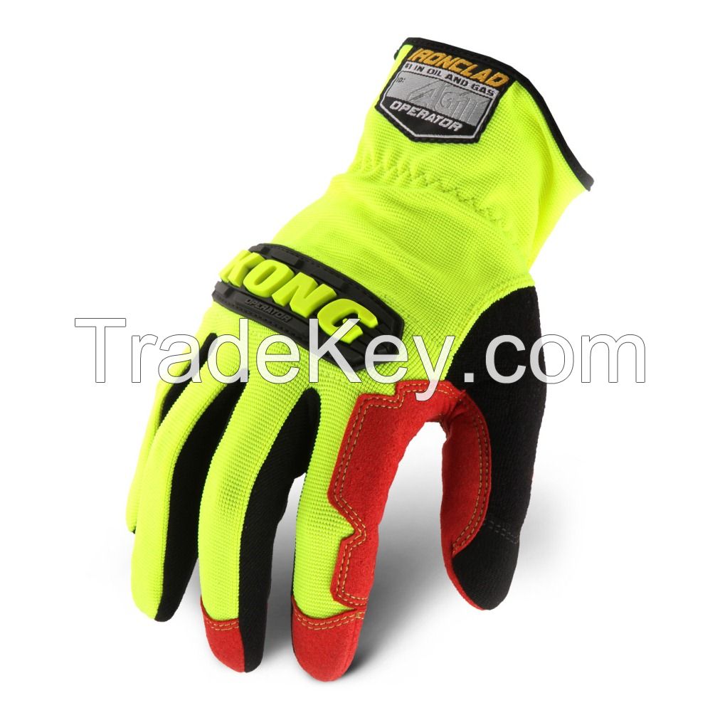 Ironclad Kong Kpor Operator High Visibility Safety Gloves Impact Gloves Working Gloves