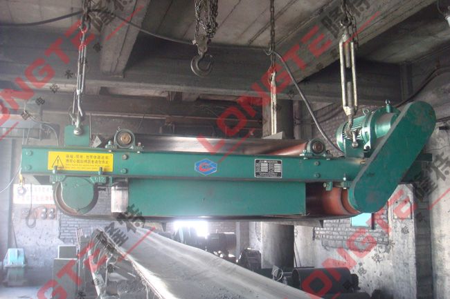 Suspension conveyor belt magnetic separator/tramp iron magnetic separator/overband belt magnetic separator