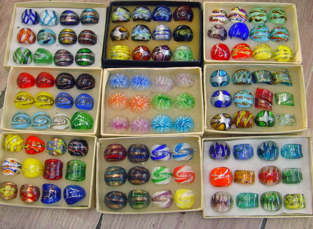 Murano Glass Rings