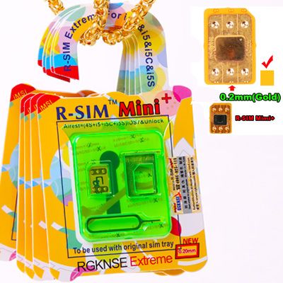 R-SIM mini Unlock  iPhone 5,5C,5S,4S  sim card rsim mini gold RGKNSE