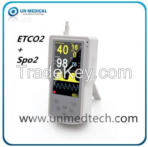 Portable Sidestream/Mainstream Etco2 Monitor with SpO2