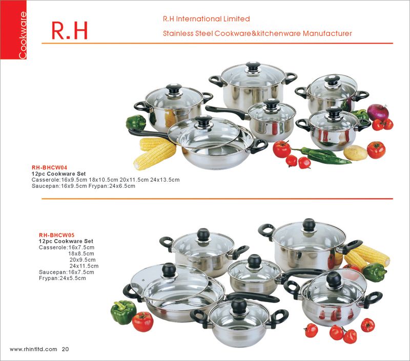 Stainless steel cookware set