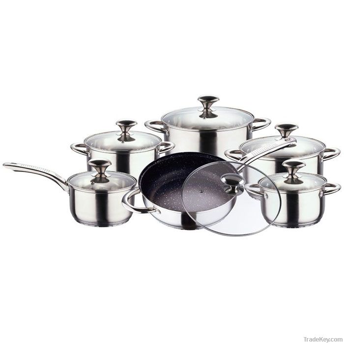 12Pcs Stainless steel cookware set